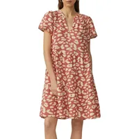 QS Volantkleid aus Musselin Papaya 40 - 40