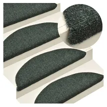 vidaXL Selbstklebende Treppenmatten 10 Stk. Grün 56x17x3 cm Nadelvlies