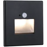 Paulmann LED Wandeinbauleuchte Edge Quadro eckig, 80x42mm 1,2W 25lm 230V 2700K Schwarz