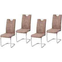 Hti-Living Esszimmerstuhl KellyC Polyester Braun 4er Set