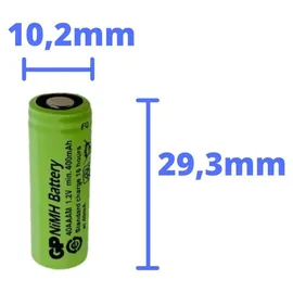 GP Akku 2/3 AAA 400 mAh 2 St.