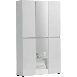 INOSIGN Mister 120 x 200 x 34 cm 6 Türen, 24 Fächer, 2 Spiegel weiß hochglänzend