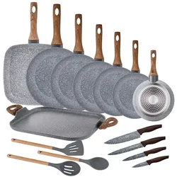 San Ignacio - Packung mit 7 Pfannen + Grill + Messer + Utensilien, Kollektion Daimiel