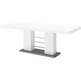 designimpex Esstisch, Weiß Hochglanz, Holzwerkstoff, 160x75x89 cm, Esszimmer, Tische, Esstische