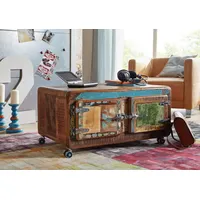 Massivmoebel24 Couchtisch Altholz 90x60x40 mehrfarbig lackiert FREEZY #20