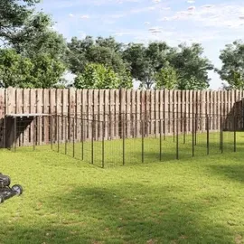 vidaXL Hundezwinger 5,5 m x 4,4 m x 1,1 m Stahl Schwarz