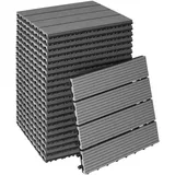 Tectake Terrassenfliesen Tegulas 31 x 31 x 2 cm grau