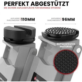 GENTOR Wagenheber Stahl 75-505mm Hellgrau
