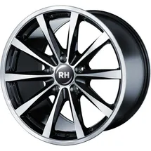 RH ALURAD GT 10,0 x 19 5 x 120 ET45 Schwarz Poliert
