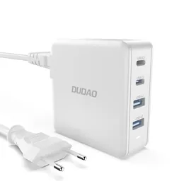 DUDAO GaN 100W Schnellladegerät 2 x USB-C / 2 x USB Dudao A100EU – weiß