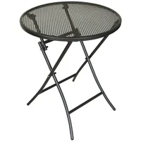 DEGAMO Klapptisch MOCCA 60cm rund, Streckmetall eisengrau