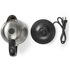 Nedis Wasserkocher - 1.7 l - Edelstahl - - Um 360 Grad drehbar - Verdecktes Heizelement - Strix Controller - Boil-dry protection