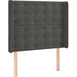 vidaXL Boxspringbett 100 x 200 cm Dunkelgrau