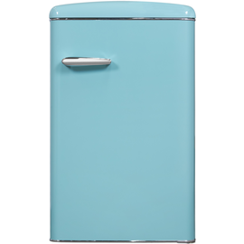GGV Exquisit RKS120-V-H-160F Retro-Kühlschrank (122 l, 875 mm hoch, Taubenblau)