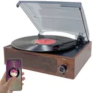 Schallplattenspieler mit Stereo-Lautsprecher und Bluetooth, 12 Watt