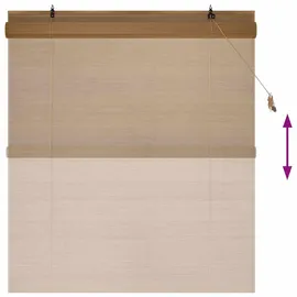 vidaXL Bambusrollo 140 x 160 cm Braun