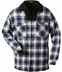 Craftland® Thermohemd mit Futter INUVIK, blau-kariert 1 Stück, Größe: 3XL