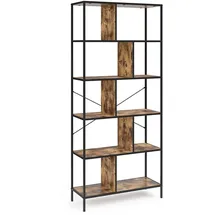Vicco Fyrk Bücherregal 80 x 30 x 180 cm Schwarz