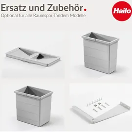 HAILO Abfallsammler 3644801 30 Liter Raumspar Tandem S plus 18/12 - Hellgrau