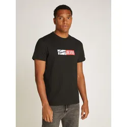 Rundhalsshirt »TJM SLIM ENTRY GRAPHIC TEE EXT«, in Großen Größen, mit Logostickerei am Ärmel, Gr. 6XL, Black, , 16311440-6XL