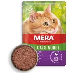 mera Cats Adult Ente Nassfutter für Katzen | Für deine gesunde und glückliche Katze | Katzenfutter | Ohne Getreide 1.02 kg