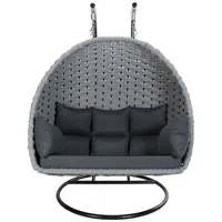 Home Deluxe Hängesessel Cadeira 2-Sitzer Hellgrau