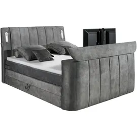 MID.YOU Boxspringbett 180 x 200 cm H2 Grau