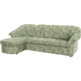 DOMO collection Eckcouch Polyester L-Form 2-Sitzer Grün