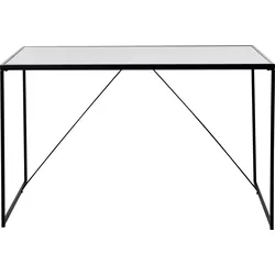 Schreibtisch JAHNKE "GLAM", schwarz (schwarz, marmor, schwarz, marmoroptik), B:120cm H:73cm T:60cm, Tische, Schreibtisch in edlem Marmor-Look