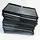 Songmics Schuhboxen 18er Set transparent-schwarz