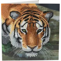 Craft Buddy Ltd. Crystal Art Tiger Diamond Painting 18 cm x 18 cm