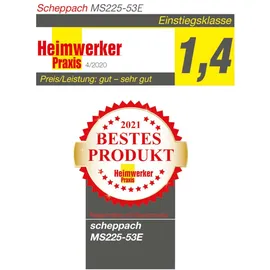 SCHEPPACH MS225-53E 7-in-1 inkl. 1 x 2,0 Ah Akku + Ladegerät 2,4 A