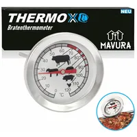 MAVURA Bratenthermometer THERMOX Analoges Fleisch- & Braten-Thermometer Backofenthermometer, Fleischthermometer Grillthermometer Fleischnadel Rostfreier Edelstahl