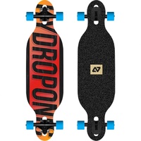 Centrano Unisex – Erwachsene Hydroponic Longboard, Orange/Yellow, 31.5"