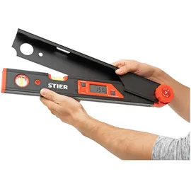 Stier Digitaler Winkelmesser SDW 450 LCD-Display ±0,1° Aluminium 450 mm