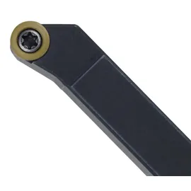 PROXXON Stahlhalter 8 x 8 x 60 mm abgewinkelt mit 2 runden Ø 6 mm Wendeplatten