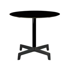 Resol SPUTNIK Runder Tisch Indoor, Outdoor Ø80 Schwarzer Fuß - Schwarzes Tischplatte
