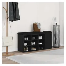 vidaXL Sitzbank mit Stauraum Schwarz Eichen-Optik 102 x 32 x 50 cm