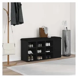 vidaXL Sitzbank mit Stauraum Schwarz Eichen-Optik 102 x 32 x 50 cm
