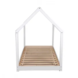 Weber Industries Hausbett PANDA 90 x 200 cm Fichte lackiert weiß