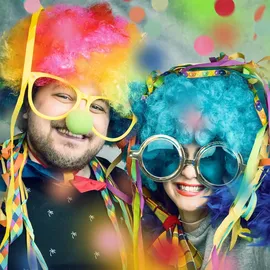 Relaxdays Party Popper, 6-8m Effekthöhe, Karneval, Geburtstag & Hochzeit, Papierkonfetti rund, Konfettikanone 40cm, bunt