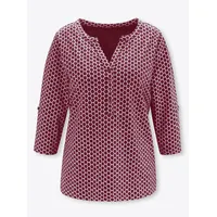 Classic Basics Sieh an! Shirt in bordeaux-bedruckt | Gr.: 44