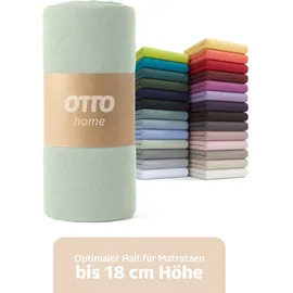 OTTO home Spannbettlaken Physalis Jersey 120 x 200 cm seegrün