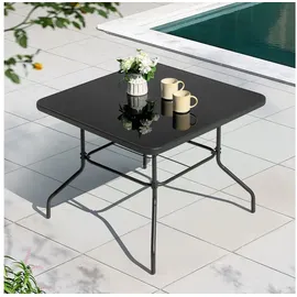 avestar Gartentisch 80 x 80 x 75 cm Schwarz