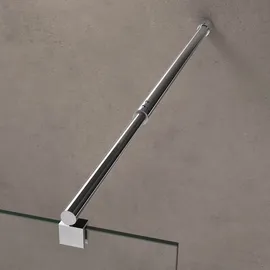 doporro Duschwand für Dusche Duschabtrennung 110x200cm Walk-In Dusche 10mm ESG-Sicherheitsglas Milchglas-Streifen inkl. Nanobeschichtung Bremen02MS