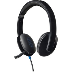 Logitech H540 Kopfhörer Mikrofon, Verstellbares Mikrofon Equalizer Headset schwarz