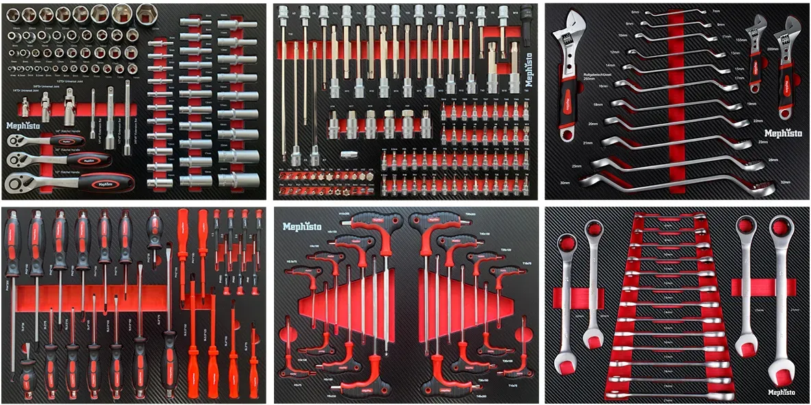 Werkstattwagen Einlagen Set mit 6 Einlagen Standard