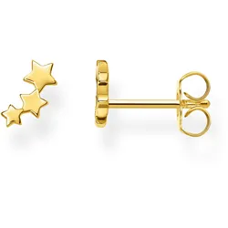 Einzel Ohrstecker Sterne - 750 Gelbgold Vergoldung