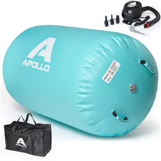 Apollo Air Roll Pro - Air Tracking Rolle für Erwachsene und Gymnastik Yoga, Pilates elektrisch aufblasbar - mint - Türkis