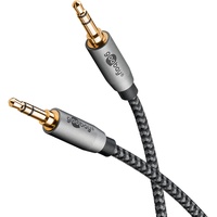 Goobay 65273 Audio-Kabel 1 m 3.5mm TRS Schwarz, Silber